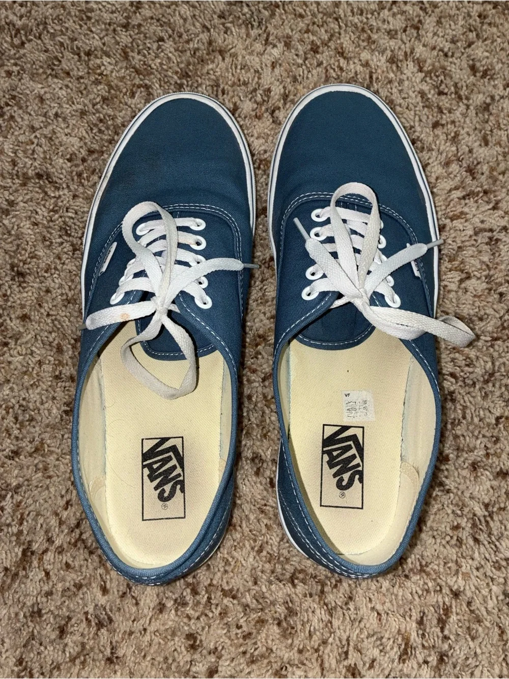 Vans Men’s Blue Canvas Authentic Low-Top Sneakers
